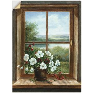 Artland Wandbild »Blumen am Fenster«, Arrangements, (1 St.), als Alubild,... braun Größe