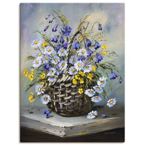 Artland Wandbild »Bunter Korb«, Blumen, (1 St.), als Leinwandbild, Poster in... blau Größe