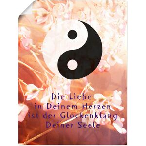 Artland Wandbild »Yin Yang Glockenklang«, Spirituelle Bilder, (1 St.), als... rot Größe