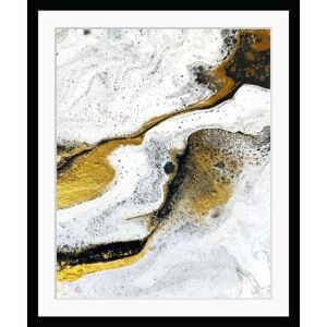 queence Bild »Tweety«, Abstrakt, Marmor, Muster, gerahmt, Abstrakt grau-goldfarben Größe