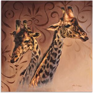Artland Wandbild »Giraffen Porträt«, Wildtiere, (1 St.), als Alubild,... braun Größe