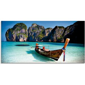 Artland Glasbild »Maya Bay, Koh Phi Phi Leh, Thailand«, Boote & Schiffe, (1... blau Größe