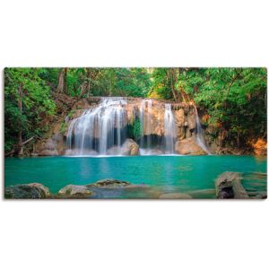 Artland Leinwandbild »Wasserfall im Wald National Park«, Gewässer, (1 St.),... grün Größe