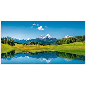 Artland Glasbild »Landschaft in den Alpen«, Berge, (1 St.), in verschiedenen... blau Größe