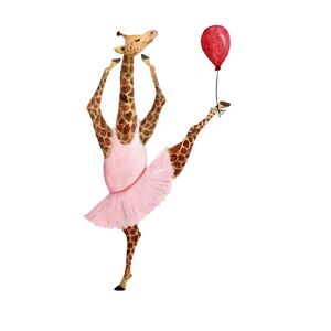 queence Leinwandbild »Ballerina Giraffe« rosa Größe