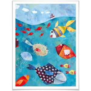 Wall-Art Poster »Märchen Wandbilder Fische im Meer«, Fisch & Meeresfrüchte,... bunt Größe