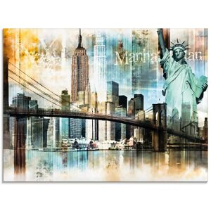 Artland Glasbild »New York Skyline Abstrakte Collage II«, Amerika, (1 St.),... naturfarben Größe