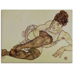 Artland Wandbild »Liegende Frau mit grünen Strümpfen. 1917«, Frau, (1 St.),... natur Größe