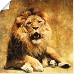 Artland Wandbild »Der König - Löwe«, Wildtiere, (1 St.), als Leinwandbild,... braun Größe