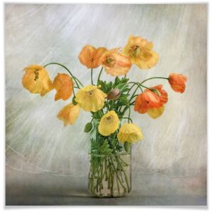 Wall-Art Poster »Mohnblumen Orange Gelb«, Blumen, (1 St.), Poster ohne... bunt Größe
