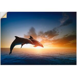 Artland Wandbild »Delfinpaar«, Wassertiere, (1 St.), als Leinwandbild,... blau Größe