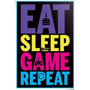 Reinders! Poster »Eat sleep game repeat«, (1 St.) mehrfarbig Größe