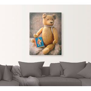 Artland Wandbild »Teddybär mit Sparbüchse«, Spielzeuge, (1 St.), als... braun Größe