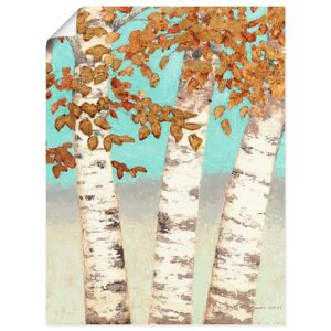 Artland Poster »Goldene Birken III«, Bäume, (1 St.), als Leinwandbild,... blau Größe