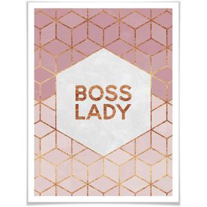 Wall-Art Poster »Boss Lady geometrische Deko«, Personen, (1 St.), Poster ohne... bunt Größe