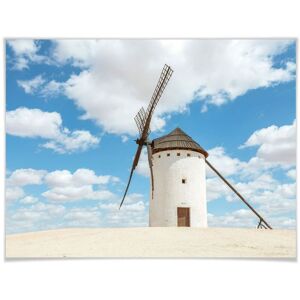Wall-Art Poster »Windmühlen Don Quijote Spanien«, Gebäude, (1 St.), Poster... bunt Größe
