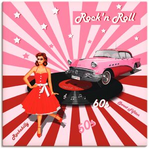 Artland Wandbild »Rock'n Roll die 50er Jahre«, Auto, (1 St.), als Alubild,... pink Größe