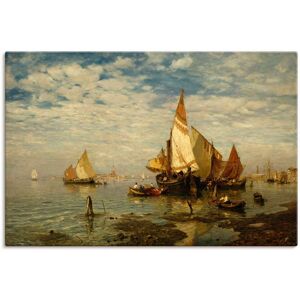 Artland Leinwandbild »In der Lagune bei Venedig«, Bilder von Booten &... braun Größe