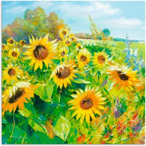 Artland Wandbild »Sommerwiese mit Sonnenblumen«, Blumenwiese, (1 St.), als... gelb Größe