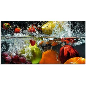 Artland Glasbild »Spritzendes Obst auf dem Wasser«, Lebensmittel, (1 St.), in... bunt Größe