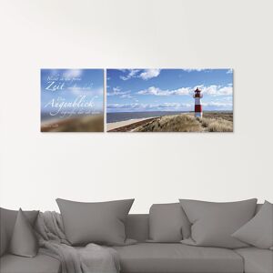 Artland Glasbild »Zitatenbild, Leuchtturm Sylt«, Sprüche & Texte, (2 St.), in... blau Größe