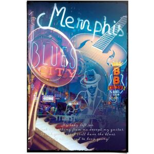 Reinders! Poster »Memphis Blues City« Blau Größe