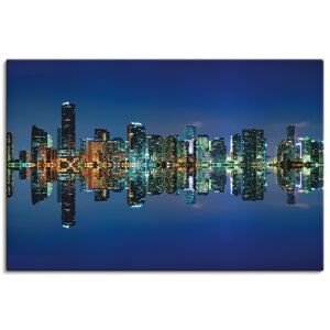Artland Leinwandbild »Miami Skyline«, Amerika, (1 St.), auf Keilrahmen gespannt blau Größe