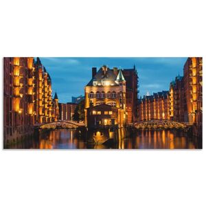 Artland Küchenrückwand »Teil der alten Speicherstadt in Hamburg«, (1 tlg.),... blau Größe