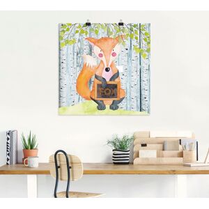 Artland Poster »Waldfreunde- der schlaue Fuchs«, Tiere, (1 St.), als Alubild,... bunt Größe