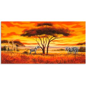 Artland Wandbild »Afrikanische Landschaft II«, Afrika, (1 St.), als Alubild,... braun Größe