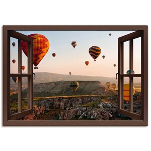 Artland Wandbild »Fensterblick Kappadokien Ballonfahrt«, Ballonfahren, (1... braun Größe