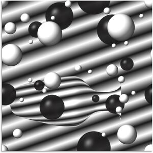 Artland Alu-Dibond-Druck »Bälle und Karaffe monochrom«, Muster, (1 St.), für... schwarz Größe