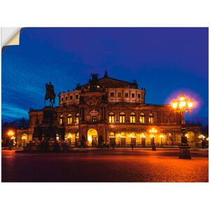 Artland Wandfolie »Dresden Semperoper, blaue Stunde«, Gebäude, (1 St.),... blau Größe