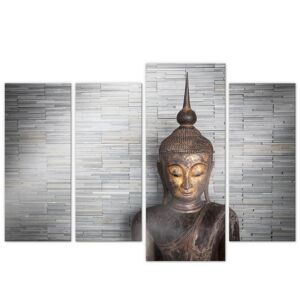 Wall-Art Mehrteilige Bilder »Thailand Buddha Set (4 teilig)«, (Set, 4 St.),... mehrfarbig Größe