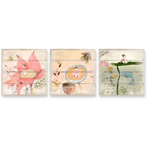 Wall-Art Mehrteilige Bilder »Kinder Märchen Däumelinchen Set«, (Set, 3 St.),... mehrfarbig Größe