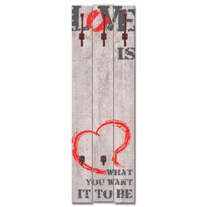 Artland Garderobenleiste »Liebe ist...«, teilmontiert grau Größe