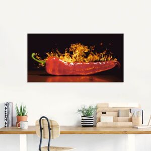 Artland Glasbild »Roter scharfer Chilipfeffer«, Lebensmittel, (1 St.), in... rot Größe