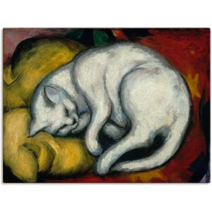 Artland Wandbild »Die weisse Katze. 1912«, Haustiere, (1 St.), als Alubild,... weiss Größe