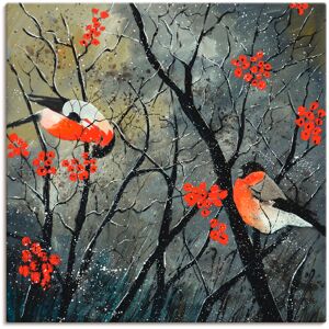 Artland Wandbild »rote Vögel im Winter«, Vögel, (1 St.), als Alubild,... rot Größe