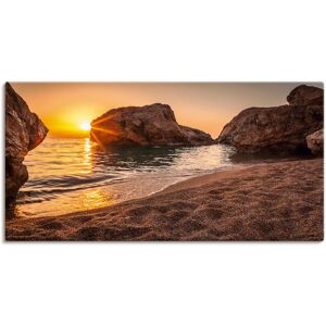 Artland Wandbild »Sonnenuntergang und Strand«, Strand, (1 St.), als Alubild,... naturfarben Größe