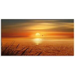Artland Glasbild »Sonnenuntergang über dem Meer«, Sonnenaufgang & -untergang,... orange Größe