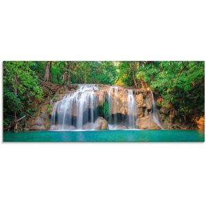 Artland Glasbild »Wasserfall im Wald National Park«, Gewässer, (1 St.), in... grün Größe