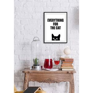 queence Bild »EVERYTHING FOR THE CAT«, Schriftzug, (1 St.) weiss/schwarz Größe