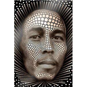 Wall-Art Acrylglasbild »Bob Marley Kunstdruck«, Masse (B/T/H): 70/0,5/100 cm schwarz Größe