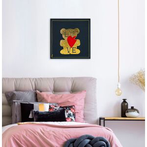 queence Leinwandbild »Bears Love«, Bär, (1 St.) goldfarben Größe