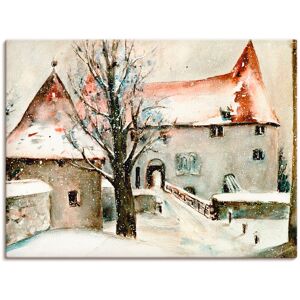 Artland Wandbild »Winter auf der Burg«, Gebäude, (1 St.), als Leinwandbild,... grau Größe