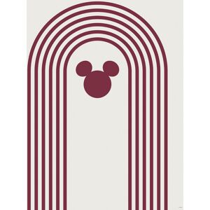 Komar Wandbild »Minimal Mickey«, (1 St.), Deutsches Premium-Poster Fotopapier... rot Größe