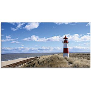 Artland Glasbild »Leuchtturm Sylt«, Gebäude, (1 St.), in verschiedenen Grössen blau Größe