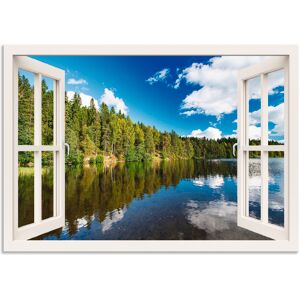 Artland Wandbild »Fensterblick Norwegische Landschaft«, Fensterblick, (1... weiss Größe