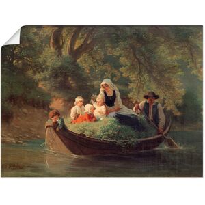 Artland Wandbild »Bauernfamilie in einem Boot«, Gruppen & Familien, (1 St.),... grün Größe